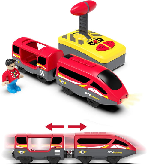 Train Track Accessories Remote Control Train, Battery Operated Locomotive Train Toy for Toddlers Train Set, Powerful Engine Train Vehicle Fits All...