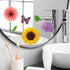 Spring Window Clings Spring Decorations Summer Window Clings Double-Sided Reusable Anti-Collision Peel and Stick Removable for Glass Summer Bouque...