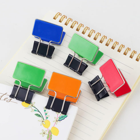 Retangle Medium Paper Clips?Binder Clips, Easy Grip, Assorted Color, Office Supplies?8 Pcs/Set...