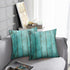 Emvency Decorative Throw Pillow Cover Square Size 20x20 Inches Turquoise Wood Teal Barn Wood Weathered Beach Decor Pillowcase with Hidden Zipper D...