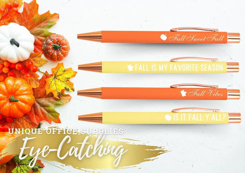 InnoBeta Fall Gifts, Ballpoint Pen Set of 4, Gift Ideas for Fall Lovers, Autumn Lovers, Fall Sweet Fall...
