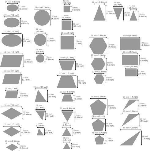 Aleks Melnyk #201 Metal Circle Template, Stencil, Ellipse, Oval, Triangle Master, Art Circle Tool, Isometric Drawing Template, Lapidary, Cabochons...