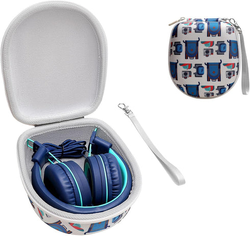 XANAD Kids Headphone Case for Elecder i37 / Noot K11 / iClever HS14 Foldable Wired On-Ear Headset (The Headset is not Included)…...