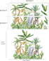 Runtoo Tropical Jungle Animal Wall Decals Giraffe Elephant Plants Wall Stickers Kids Room Bedroom Wall Decor...