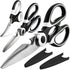 Food Grade Kitchen Scissors 3 Pack- Lifetime Replacement Warranty -Heavy Duty Stainless Steel Cooking Shears for Cutting Meat, Food, Fish, Poultry...