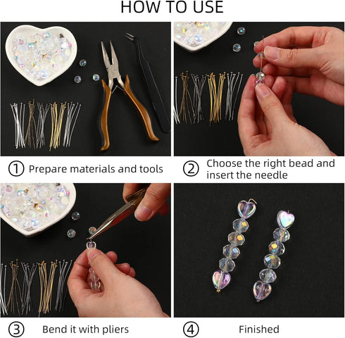 Waydress 500 Pcs 2 Inch Eye Pins for Jewelry Making Flat Head Pins 50 mm Brass Jewelry Making Supplies with Balls Earring Findings for Craft Brace...