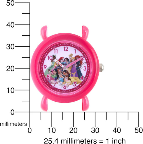 Disney Princess Kids' Plastic Time Teacher Analog Quartz Silicone Strap Watch...