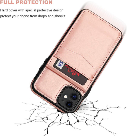 KIHUWEY Compatible with iPhone 11 Case Wallet with Credit Card Holder, Premium Leather Magnetic Clasp Kickstand Heavy Duty Protective Cover for 11...