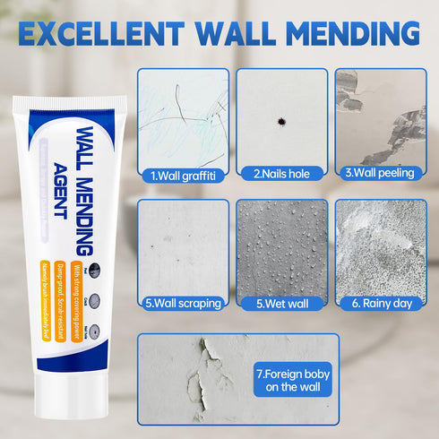Drywall Repair Kit, Wall Spackle Repair Paste, Wall Mending Agent with Scraper Easy to Fill The Holes for Home Wall, Plaster Dent Repair...