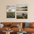 Field Landscape 3 Pieces Split Print Wall Art, Vintage Printed Country Landscape Painting, Oil Painting Mural Art, Nature Landscape Wall Art Print...