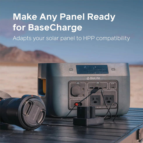 BioLite, Solar MC4 to HPP Adapter Cord, 15” for Solar Compatibility, Works with BaseCharge Power Stations...