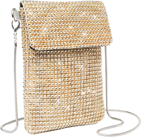 Verdusa Women's Glitter Rhinestone Crossbody Bag Evening Bag Purse...
