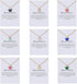 9Pcs Bohemian Butterfly Pendant Necklace Set,Dainty Adjustable Acrylic Colorful Insect Chain Necklace Minimalist Choker Necklace for Women Lover J...