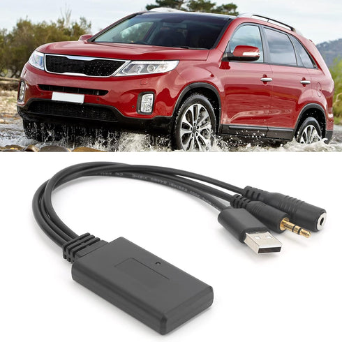 KIMISS Auto Bluetooth Cable AUX Microphone Adapter Fit for Accent/Azera/Elantra/Car AUX Adapter for Professional Use...