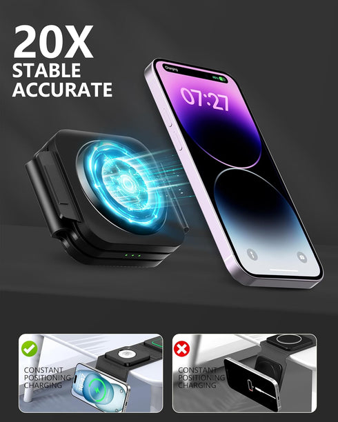 ?? ???? ?? ???????????????? ?????????????? for Apple,Magnetic Charger for Travel,Wireless Charger for iPhone 15/14/13/12/Pro/Max/Mini,AirPods Wire...