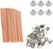 200pcs Wooden Candle Wicks, 5.1 X 0.5 Inch Smokeless Natural Wood Candle Wicks Candle Cores with Iron Stand Natural Wicks with 108 Pcs Candle Warn...