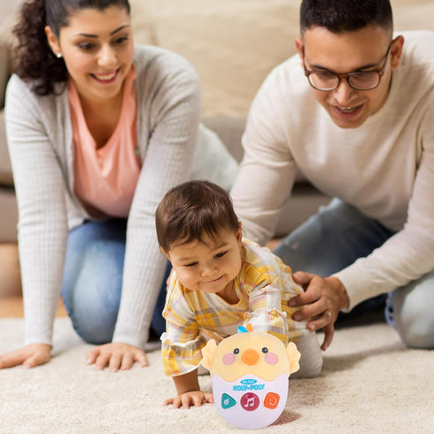 ArtCreativity Light Up Tummy Time Wobble Toy - Cute Baby Wobble Toy with Lights, Sounds, Music, Nursery Rhymes, and Wobbling Motion - Roly Poly Mu...