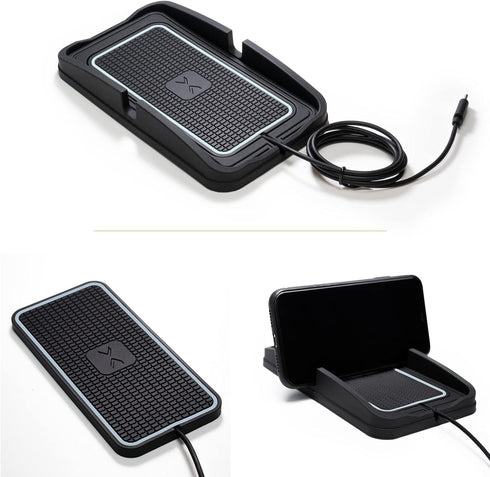 Wireless Charger, POLMXS Wireless car Charge Fast Charging pad 15W Wireless Phone Charger for Car Cell phone Charger pad Cordless phone charger fl...