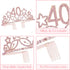 MEANT2TOBE 40 and Fabulous Sash and Tiara Set for Women Forty and Fierce Glitter Sash and Rhinestone Crown - Elegant Accessories for 40th Birthday...