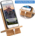 Bamboo Phone Stand Holder Adjustable Folding Phone Stand with Chargeable Hole for Desk...