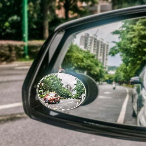 Suction Cup Mounting Blind Spot Mirror,HD Lens Frameless Convex Rear View Mirror Provides Wide Angle View,Design for Car Side Mirror,Universal Use...