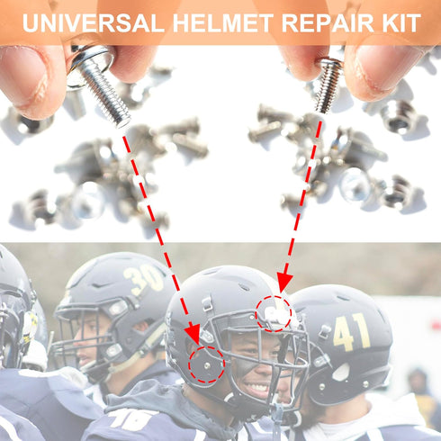 24 Pcs Stainless Steel Helmet Visor Screws, Hockey Helmet Repair Kit, Football Visor Clips, Universal Baseball Helmet Hardware Replacement Parts f...