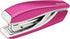 Leitz Mini Stapler, 10 Sheet Capacity, Ergonomic Metal Body, includes Staples, WOW Range, 55281023 - Metallic Pink...