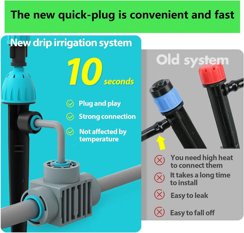 URANT Micro Spray Spray Sprinkler Sprinkler for 1/4 Inch Drip Irrigation Pipe,15 Adjustable 360-degree Water Dropper for Balcony,Garden Watering S...