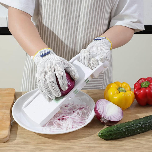 Dowellife Level 8 Reinforced Cut Resistant Gloves, Food Grade, Knife Safety Gloves for Meat Cutting, Oyster Shucking, Fish Fillet, Kitchen Slicing...