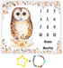Owl Baby Monthly Milestone Blanket, 48x40in Soft Flannel, Flower Watercolor Backgrounds, Newborn Mom Gifts, Baby Shower Age Growth Tracker with Bo...