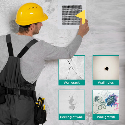 Drywall Repair Patch Kit | Wall Patch Repair Kit | Self-Adhesive Wall Hole Repair Fiberglass Meshes (1Pcs x 8 Inches) | Heavy Duty Wall Repair (8 ...