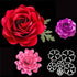 6pcs/Set 3D Rose Flower Metal Die Cuts,Wedding Flower Leaf Leaves Cutting Dies Cut Stencils for DIY Scrapbooking Album Decorative Embossing Paper ...
