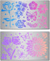 GORGECRAFT 2 Styles 6" Metal Flower Stencil Templates Tulips Sunflower Rose Leaves Bee Butterfly Pattern Reusable Stainless Steel Journal Stencil ...