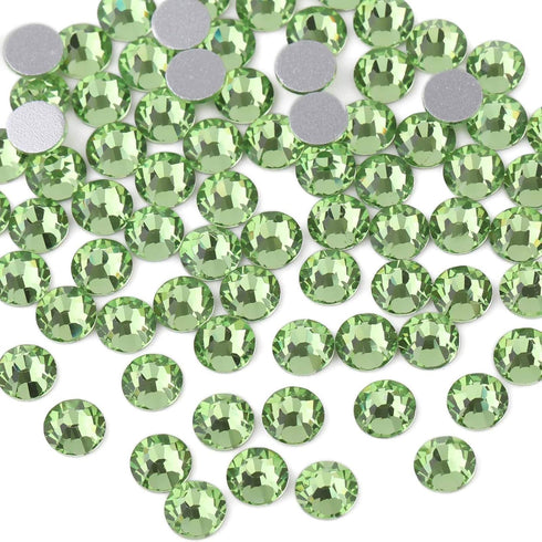 Beadsland 1440pcs Flat Back Crystal Rhinestones Round Gems for Nail Art and Craft Glue Fix,Light Green,SS16,3.8-4.0mm...