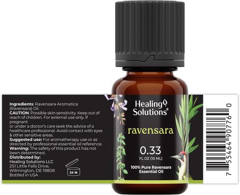 Healing Solutions Ravensara Essential Oil - 0.33 Fluid Ounces...