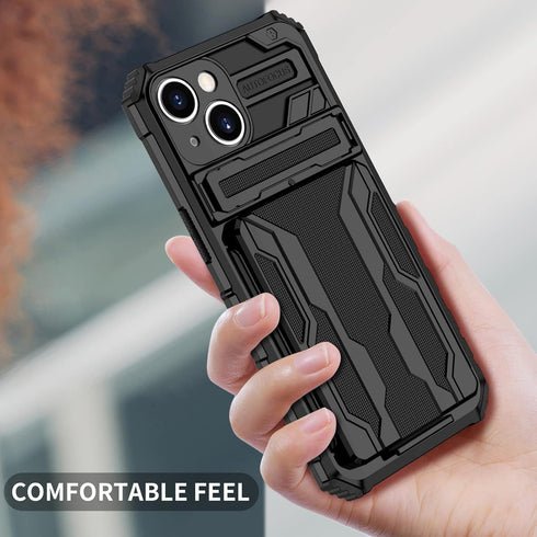 iPhone 15 Case with Card Holder Detachable Wallet Cover, Built-in Kickstand & Screen Protectors, Full Body Shockproof Phone Case for iPhone 15 (6....