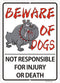 Beware of Dog Sign for Fence,No Trespassing Sign,10" x 7" x 0.04" Metal Sign,UV Protected and Weatherproof,Resistant to Fading and Harsh Weather,f...