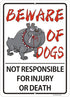 Beware of Dog Sign for Fence,No Trespassing Sign,10" x 7" x 0.04" Metal Sign,UV Protected and Weatherproof,Resistant to Fading and Harsh Weather,f...