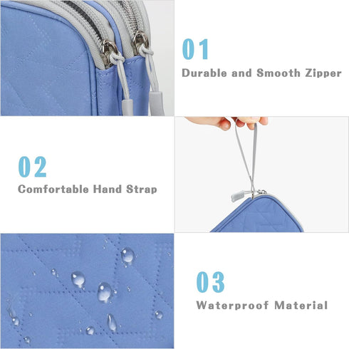 FYY Travel Cable Organizer Pouch Electronic Accessories Carry Case Portable Waterproof Double Layers All-in-One Storage Bag for Cord, Charger, Pho...