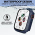 YMHML Waterproof Case Compatible for Apple Watch SE Series 40mm 6/5 /4 with Tempered Glass Screen Protector, PC Hard Cover Overall Protective Case...
