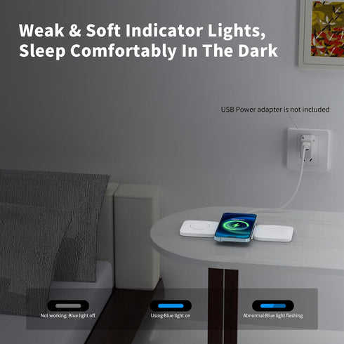 Charging Station for Apple Devices, 3 in 1 Portable Magnetic Wireless Charger, Wireless Charging Pad Compatible with iPhone 15/14/13 Series, AirPo...