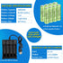 8PCS 1.2V 1800mAh Ni-MH AA Rechargeable Battery with 4 Slot USB Charger for Wireless Microphones, Electric Toys, Remote Mice, Calculators, Razors,...