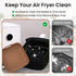 2 Pack Air Fryer Silicone Liners, Square Airfryer Liners, Silicone Air Fryer Liners Reusable for 4-6 QT, Air Fryer Accessories Replacement for Par...