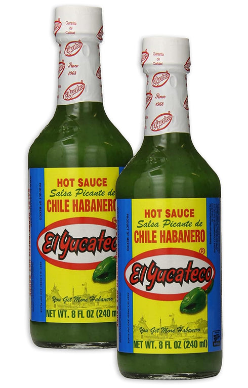 El Yucateco Salsa Picante Verde de Chile Habanero, 8 Ounce (2 Pack)...