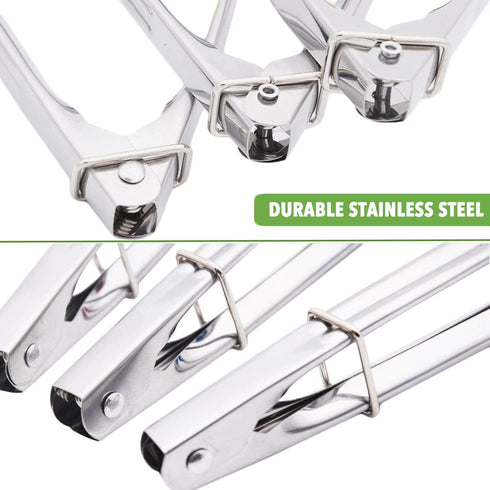 Mini Tongs with Silicone Tips 7-Inch Small Serving Tongs, Set of 3 (Black White Gray)...