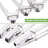 Mini Tongs with Silicone Tips 7-Inch Small Serving Tongs, Set of 3 (Black White Gray)...