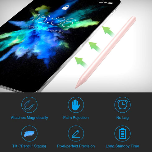 Trakxy Stylus Pen Fast Charging Compatible with iPad 6/7/8/9/10, Air 3/4/5, iPad Pro 11/12.9 Inch, Mini 5/6, Palm Rejection iPad Pen, Magnetic Ads...