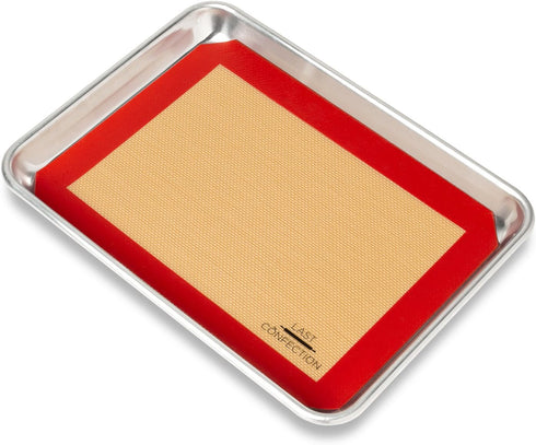 Last Confection Silicone Baking Mat - Set of 2 Non-Stick Quarter Sheet (8-1/2" x 11-1/2") Professional Food Safe Tray Pan Liners...