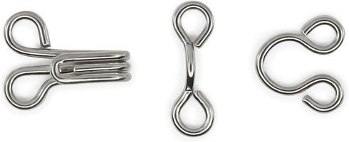 Dritz 90-3-65 Hook & Eye Closures, Nickel, Size 3 14-Count...