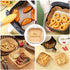 Air fryer liners 8(in), 100pcs, disposible no mess non-stick, square paper liners free of harsh additives, unbleached, for microwave and airfryer ...
